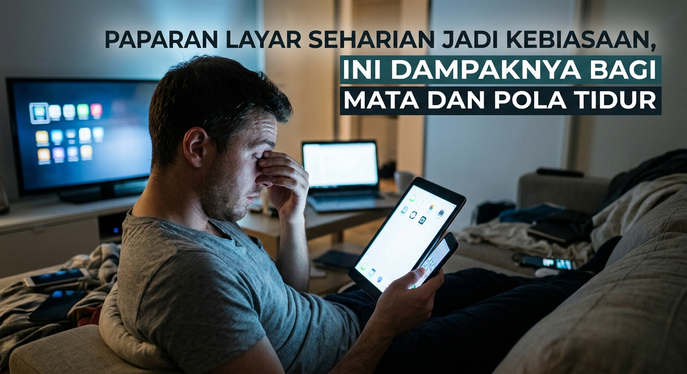 Paparan Layar Seharian Jadi Kebiasaan, Ini Dampaknya bagi Mata dan Pola Tidur